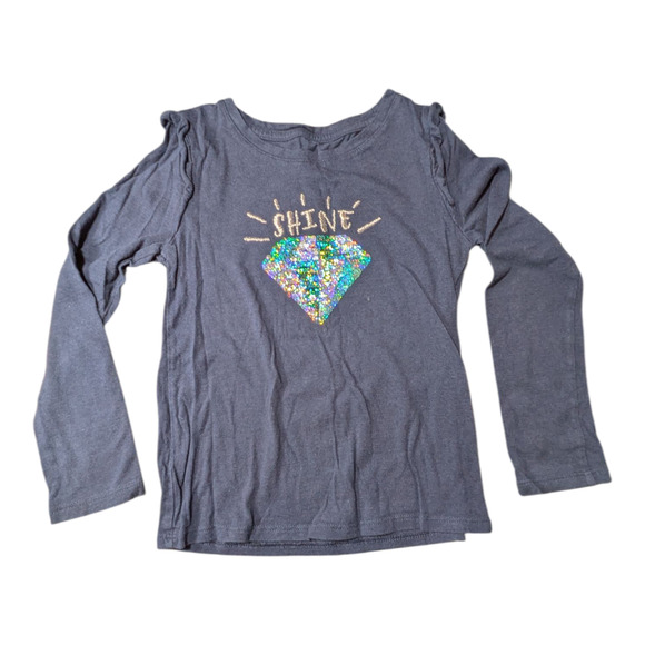 Members Mark-Sequence Color Change-Girls Shirt - Size 6 -"Shine" Well Cared For - Picture 1 of 9
